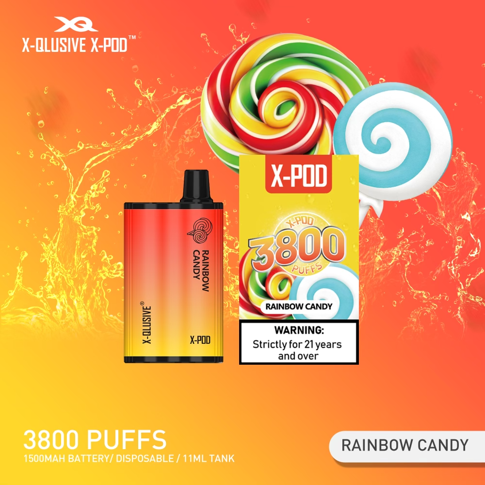 X-Qlusive X-Pod Rainbow Candy – 3800 Puffs