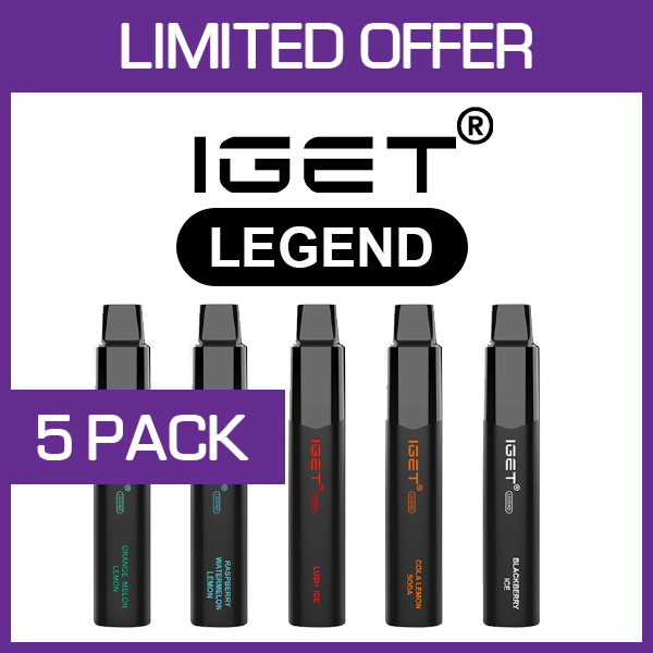 IGET Legend – 4000 Puffs – 5 Pack