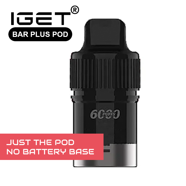 IGET Bar Plus – Pod Only – Raspberry Berry – 6000 Puffs (no Battery Base)