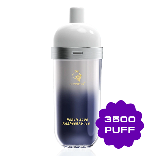 Gunnpod Wave Peach Blue Rasp Ice – 3500 Puffs