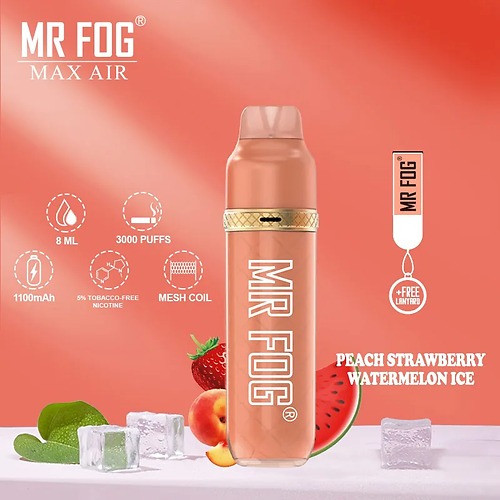 Mr Fog Peach Strawberry Watermelon Ice – 3600 Puffs