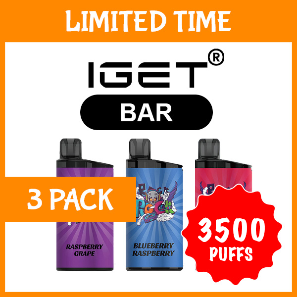 3 Pack – IGET Bar – 3500 Puffs
