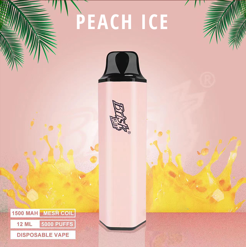 Brisk Bar Peach Ice – 5000 Puffs