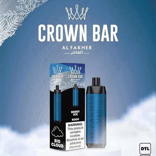 Alfakher Crown Bar Berry Ice – 8000 Puffs