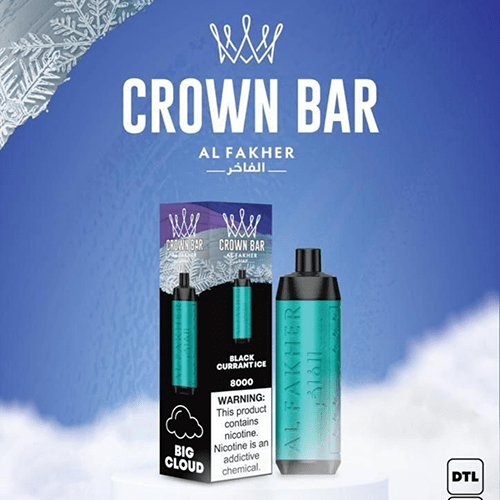 Alfakher Crown Bar Blackcurrant Ice – 8000 Puffs