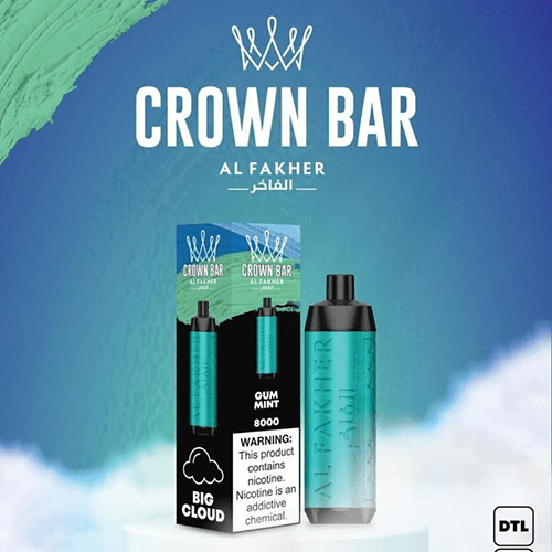 Alfakher Crown Bar Gum Mint – 8000 Puffs