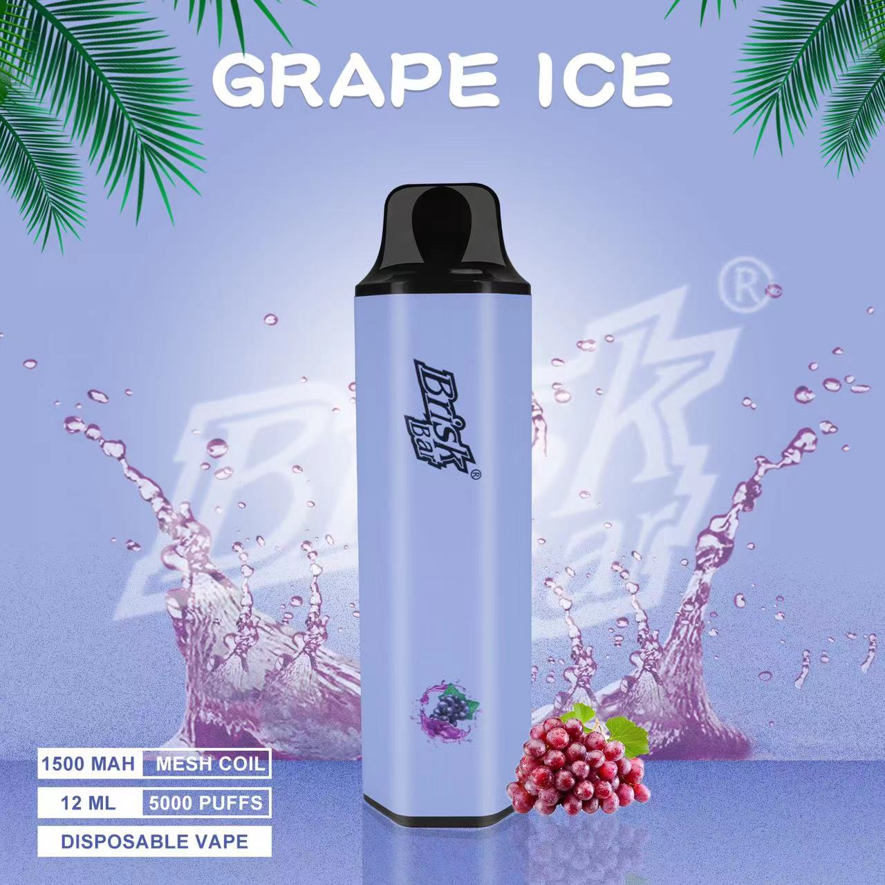 Brisk Bar Grape Ice – 5000 Puffs