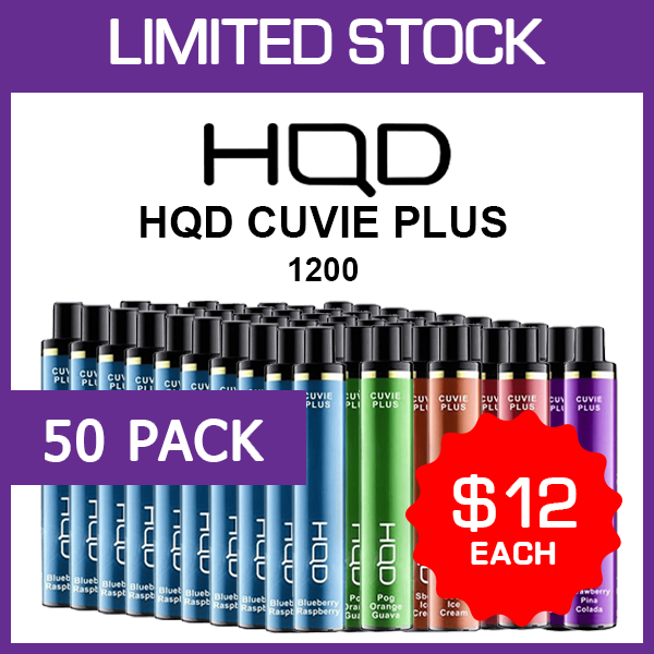 HQD Cuvie Plus – 1200 Puffs – 50 Pack