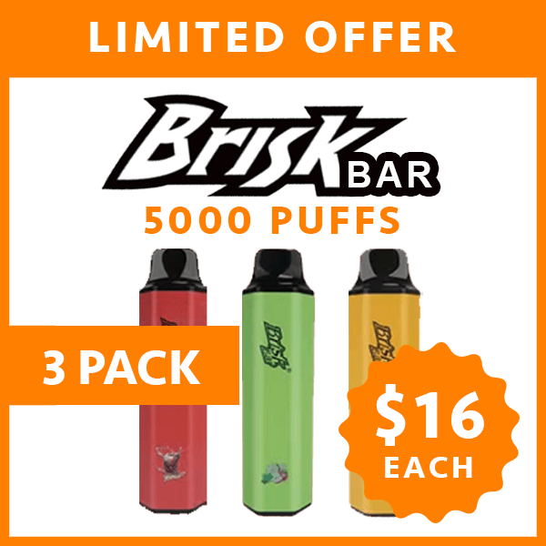 Brisk Bar – 5000 Puffs – 3 Pack