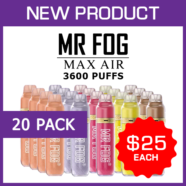 Mr Fog Max Air – 3600 Puffs – 20 Pack