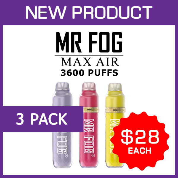 Mr Fog Max Air – 3600 Puffs – 3 Pack