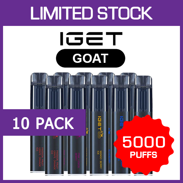 IGET Goat – 5000 Puffs – 10 Pack