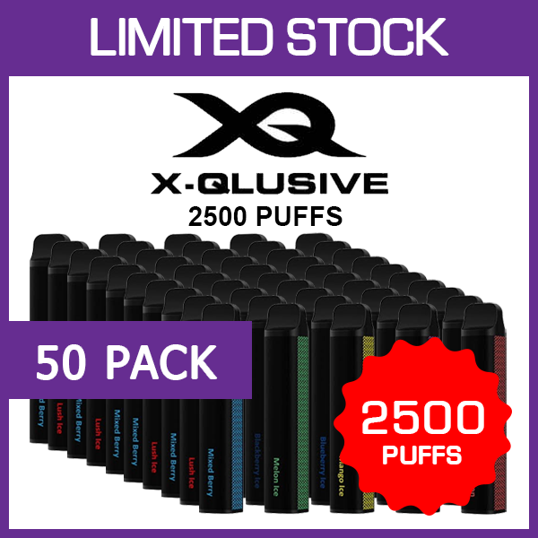 X-Qlusive – 2500 Puffs – 50 Pack