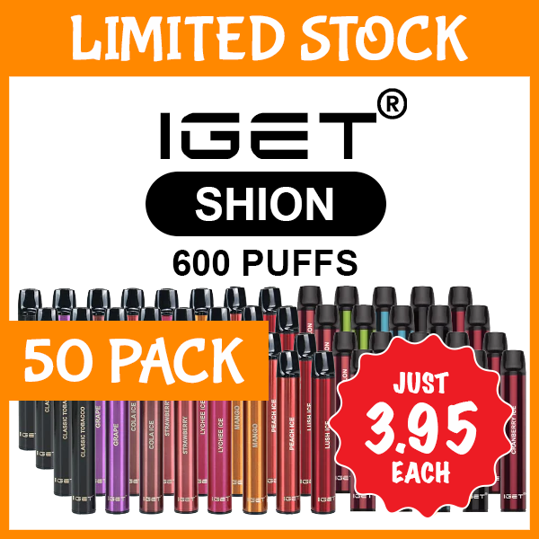 50 Pack – IGET Shion – 600 Puffs