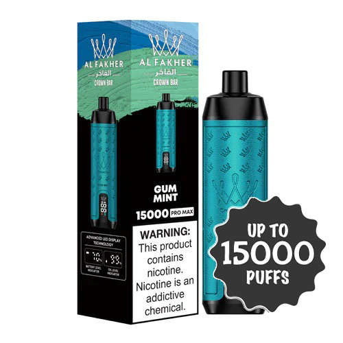 Gum Mint – Alfakher Crown Bar Pro – 15000 Puffs