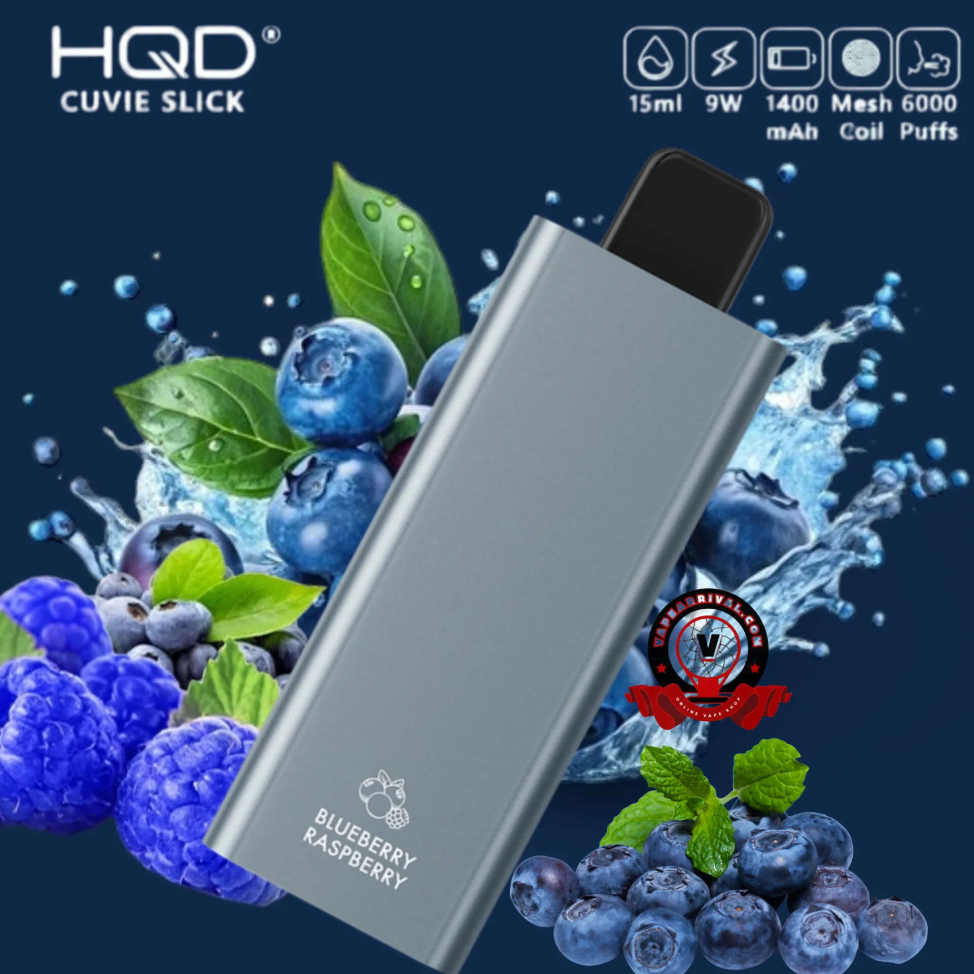 Blueberry Raspberry – HQD Slick – 6000 Puffs
